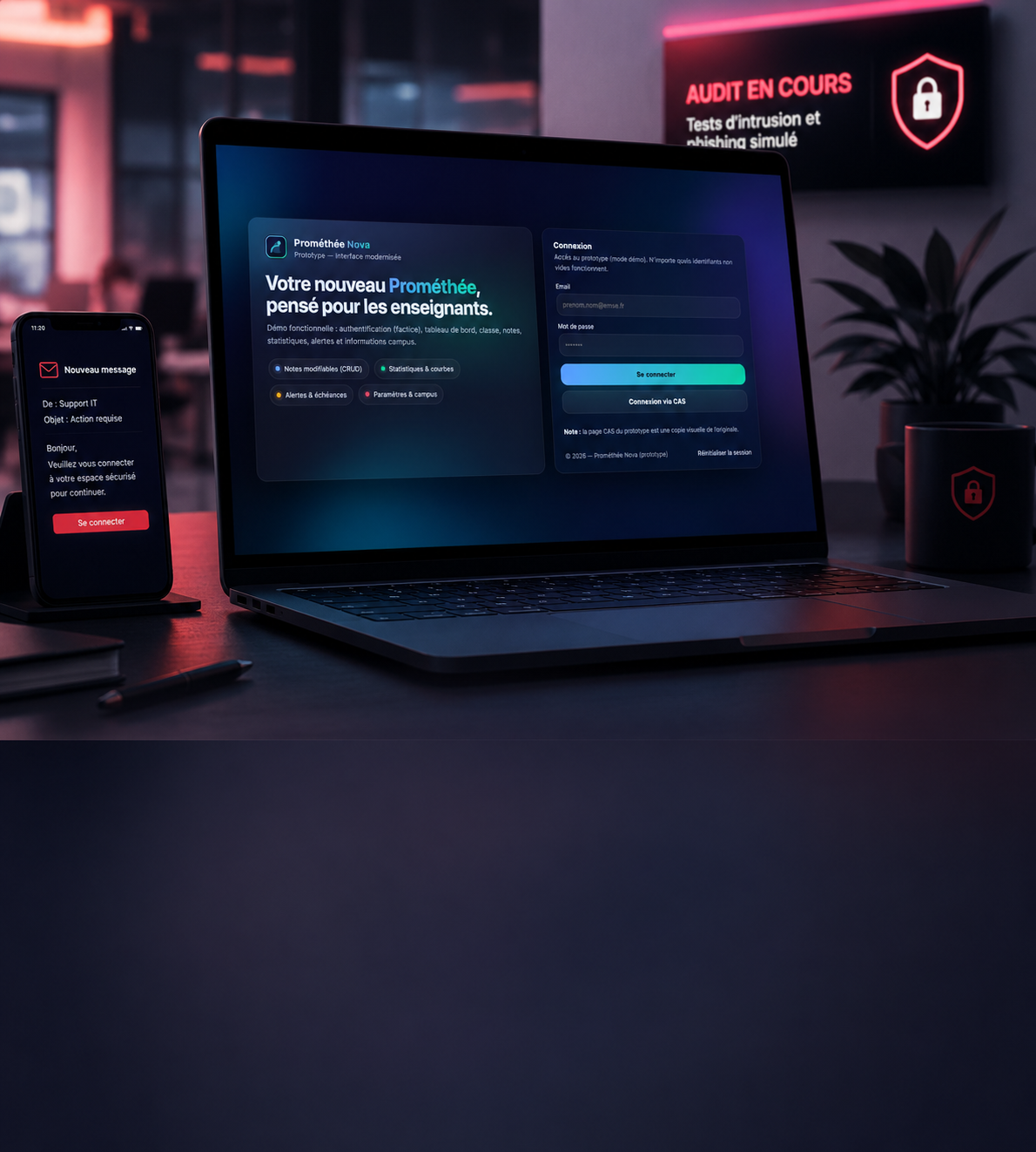 Audit de résistance au phishing — interface