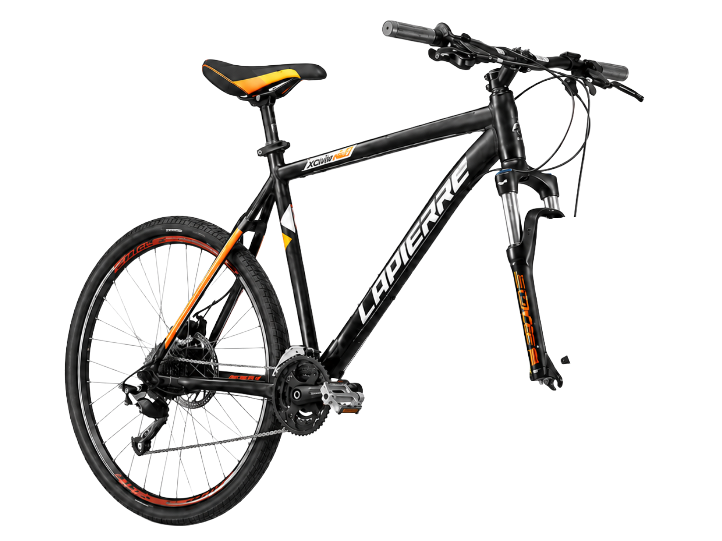 Vélo en cours d'électrification chez DSF Services : la roue à moteur, la batterie et le compteur viennent se monter sur le cadre