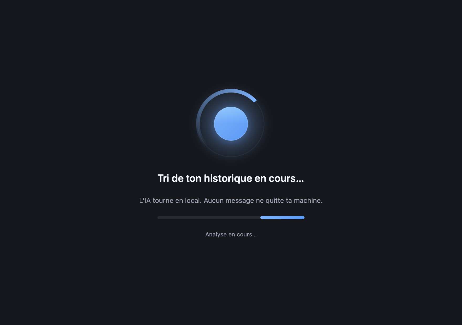 Tri local en cours